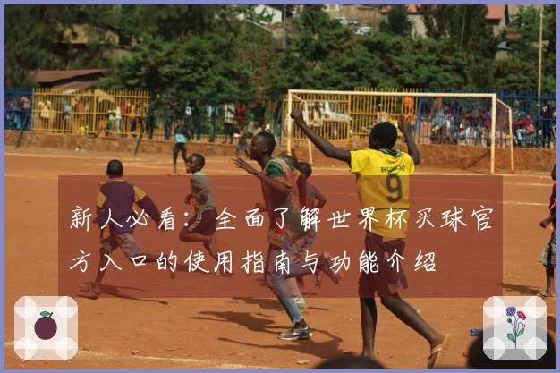 新人必看：全面了解世界杯买球官方入口的使用指南与功能介绍